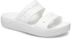 Crocs Women's Baya Platform Sandal, White, 5 UK