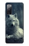 White Wolf Case Cover For Samsung Galaxy S20 FE
