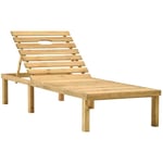 Chaise longue de jardin Bain de soleil Transat Bois de pin imprégné 64238