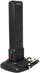PRO ELEC PELB1875 10 Way Surge Protected Switched Tower Extension Lead with USB