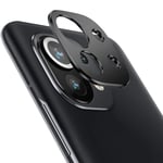 NOKOER Camera Lens Protector for Xiaomi Mi 11, [2 Pack] Camera Lens Protector Ring Cover, High-Grade Metal Material [Anti-Fall] [Wear Resistant] 360 Degree Protection - Black