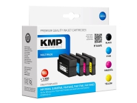 KMP MULTIPACK H166VX - 4-pack - Lång livslängd - svart, gul, cyan, magenta - kompatibel - bläckpatron - för HP PageWide Managed MFP P57750, P55250 PageWide Pro 452, 477