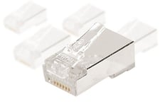 Connecteur rj 45 CAT6A ftp pour cable monobrin (lot de 5)