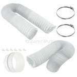 6M + 4M Pipe Extra Long Hose & Clips for BUSH Tumble Dryer