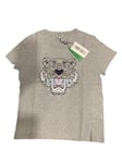 Kenzo T-Shirt Femme Gris Logo Tigre