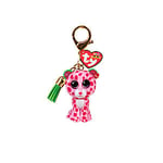 Nøkkelring TY Glamour leopard rosa 6cm