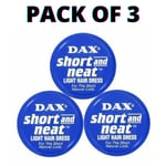 3 X DAX WAX BLUE SHORT AND NEAT LIGHT HAIR DRESS 99g + FREE TRACK DELIVERY
