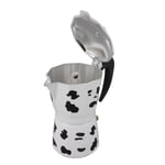 (6 Cups 300ML)Aluminum Coffee Pot Long Lasting Performance Milk Cow Color Moka