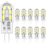 2W G4 LED-lampa, motsvarar 20W halogenlampor, kallvit 6000K, 200lm, 12x SMD, 12V AC/DC - 10-pack - Versailles