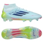 adidas F50 Elite Mid FG Stellar Icon - Blå/Semi Lucid Blue/Gul Dam - Gräs (FG), storlek 45⅓