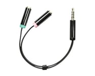 Deltaco AUD-201 Headset-adapter, 3.5mm