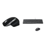 Logitech MX Master 3S for Mac - Wireless Bluetooth Mouse with Ultra-fast Scrolling & MK120 Wired Keyboard and Mouse Combo for Windows, Optical Wired Mouse