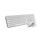 Logitech MX Keys S + MX Master 3S - Performance Wireless Illuminated Keyboard and Mouse, Fluid typing, Fast Scrolling, Bluetooth, USB-C, Windows, Linux, Chrome, Mac, QWERTY UK English - Pale Grey