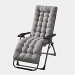 JIFNCR Lounge Chair Cushions Recliner Garden Chair Pad Soft Foam Flakes Seat Cushion Double-Face Thick Mat High Back Chair Cushion Portable Durable Sun Lounger Mattress,Gray,48 * 125 * 8CM