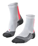 FALKE Women's Achilles Running Socks, Breathable Quick Dry, White (White-Neon Red 2028), 4-5 (1 Pair)
