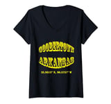 Womens Goobertown Arkansas Coordinates Souvenir V-Neck T-Shirt