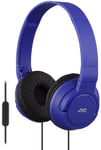JVC HA-SR185-A Lightweight Powerful Bass Headphones with Remote & Mic - Blue