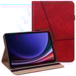 Samsung Galaxy Tab S10 / S9 / S9 FE Fodral med Kortfack - Röd