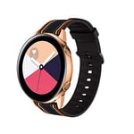 New Watch Straps 20mm For Huami Amazfit GTS/Samsung Galaxy Watch Active 2 / Huawei Watch GT2 42MM Striped Silicone Strap(Orange) (Color : Black color)