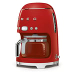 Smeg DRIP Fitler COFFEE MACHINE DCF02RDUK 10 Cup Digital Display in RED