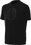 Nike Unisex Kids Shirt Inter U NK Crest Tee, Black, FD2589-010, XL