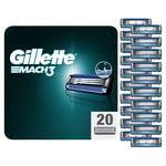 Gillette Mach3 Razor Blades, 20 Count