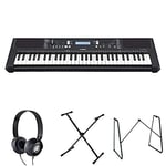 Yamaha PSR-E373 Portable Electronic Keyboard set with HPH-50 Headphones, L2 Keyboard Stand X-Form and L-2C foldable Keyboard Stand