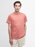 Barbour Short Sleeve Essential Sports Logo T-Shirt - Dark Pink, Dark Pink, Size 3Xl, Men