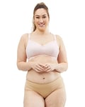 Cake Maternity Women's Taffy Wire Free Soft Cup Full Coverage Nursing Bra Plunge, Rose, 42HH