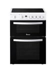 Swan Sx16730W 60Cm Wide Double Oven Electric Cooker With Ceramic Hob - White
