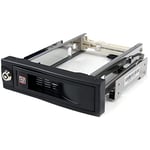 StarTech.com Rack Mobile Hot Swap Sans Plateau de 13,3cm pour Disque Dur de 3,5 pouces, Boîtier de Fond de Panier SATA Interne, Baie de Disque Verrouillable (HSB100SATBK)