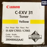 Genuine Canon C-EXV 31 Yellow Toner Cartridge IRC7055 IRC7065 2804B002 VAT Inc