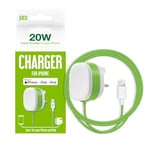 Juice 20 Watt PD iPhone 12 Mini Pro and Max | Apple Lightning Mains Charger | Fast Charge Your iPhone and iPad | Apple MFI Certified | Compact Design with Sure Grip Technology | 1.5m Integrated Cable