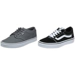 Vans Men's Ward Suede/Canvas Trainers, Suede Canvas 8.5 UK Mn Atwood Sneaker, Pewter