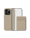 iDeal Silicone and Cardholder Kit iPhone 14PR Beige