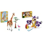 LEGO Creator 3in1 Wild Safari Animals, Giraffe Toy to Gazelle Figures to Lion Model & Creator 3in1 Fantasy Forest Creatures, Woodland Animal Toys Set for Kids - Rabbit to Owl to Squirrel Figures