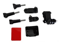 Lot fixations casque moto vélo vhbw pour caméra sportive GoPro Hero 1, 2, 3, 3+, Gopro HD Hero 3, 3 + Plus Black Edition