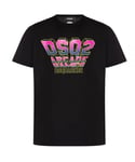 Dsquared2 Mens Space Invaders Logo Cool Fit Black T-Shirt - Size X-Large