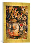 'Encadré Image de Hieronymus Bosch "The Garden of Earthly Delights : Allegory of Luxury, Central Panel of Triptych, c.1500 (Detail of 3425 Impression d'art dans le cadre de haute qualité Photos fait main, 30 x 40 cm, or), Raya