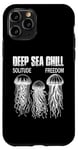Coque pour iPhone 11 Pro Motif Deep Sea Chill Solitude Freedom Quallen