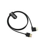 Cable HDMI 8K 2.1 Haute Vitesse pour Atomos Ninja V Moniteur Droit vers Angle Gauche Cordon HDMI pour Z CAM E2, pour Sony FS5 | FS7| A7S3 Cam¿¿ras 39,4 pouces | 1M