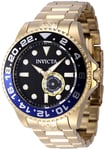 Invicta 47298 Pro Diver Svart/Gulguldtonat stål Ø47 mm