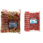 Haribo Gold Bears, Gummy Bear Sweets, Bulk Bag 3 kg & Giant Strawbs 3kg bulk bag vegetarian sweets, (Pack of 1)