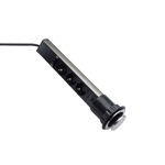 Loevschall Pop-up stikdåse med 3 schukostik og USB-udtag, Ø60