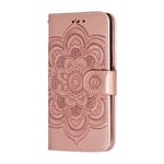 Magnetic Clip Case for Samsung Galaxy J2 Pro 2018/J 250/J2 2018/G530 Pro, PU leather plus PC inside full protective case with double Slots &Wrist Strap Cover (Rose Gold)