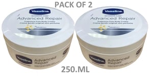 2 X Vaseline Intensive Care Advanced Repair Body Cream 250ml (Pack of 2)