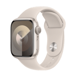 Refurbished Apple Watch Series 9 GPS, 41mm Starlight Aluminium Case with M/L Starlight Sport Band