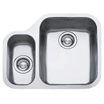 Franke Kitchen Sink Made of Stainless stell (Silk) with Single and a Half Bowl Ariane Arx 160-right 122.0154.928, Grey