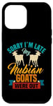 Coque pour iPhone 15 Pro Max Nubian Goat Whisperer Peluche chèvre nubienne