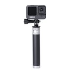 Afocuz Compact Multifunctional Aluminum Alloy Handheld Selfie Stick Extendable Pole Rod For GoPro 9/OM4/OSMO Action/Pocket/Insta360/Fimi Plam (Black)